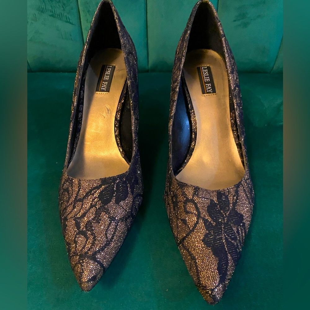 Leslie Fay Lace Heels Size 9